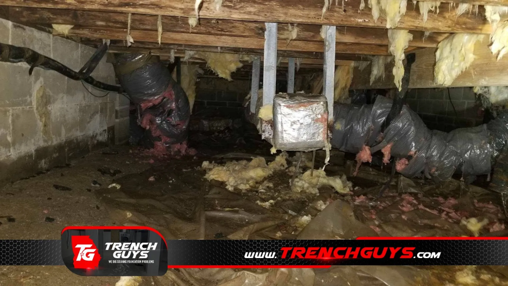 crawl space cleaning by Trench Guys