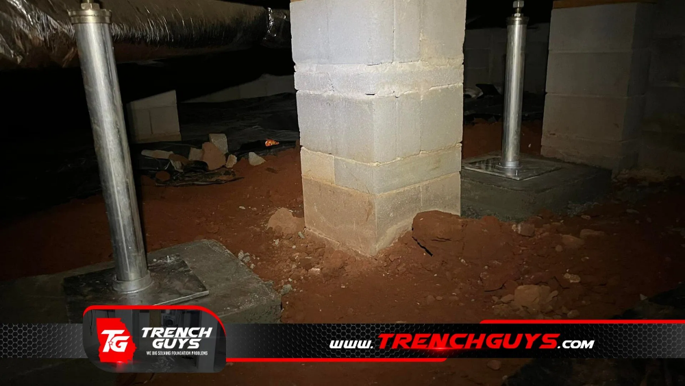 crawl space supports by Trench Guys