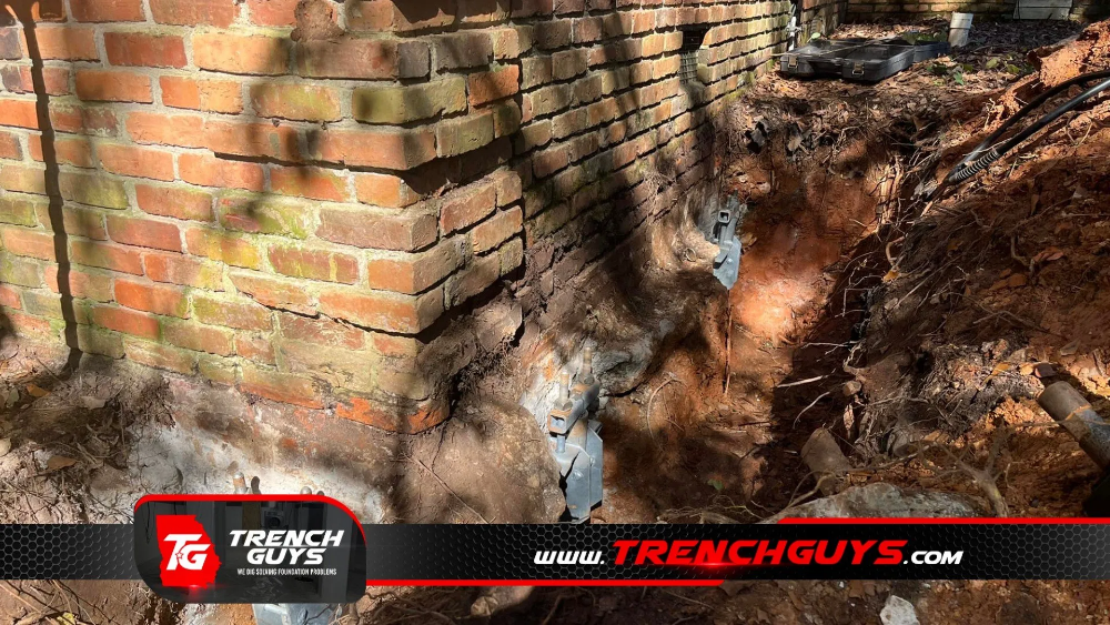 push pier installation by Trench Guys